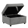 Movable Storage Ottoman Footrest For Living Room