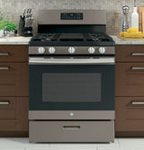 GE JGBS66EEKES - 30 in. 5 cu. ft. Gas Range with 5 Sealed Burners & Griddle - Slate