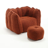 Soft Chenille Bean Bag Chair With High Resilient Foam
