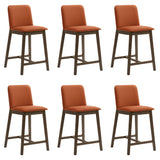 Allin - Upholstered Wood Counter Height Barstool