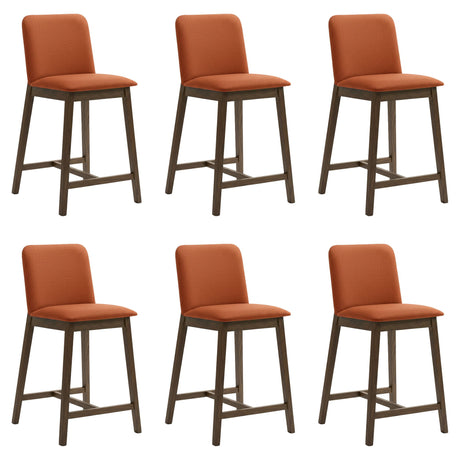 Allin - Upholstered Wood Counter Height Barstool