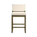 Yaneli - Contemporary Natural Wood Counter Height Kitchen Bar Stool