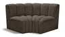 Arc - Boucle Fabric 2 Piece Modular Sofa