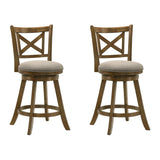 Kodi - Modern Farmhouse Swivel Wood Counter Height Kitchen Bar Stool