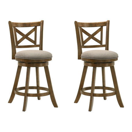 Kodi - Modern Farmhouse Swivel Wood Counter Height Kitchen Bar Stool