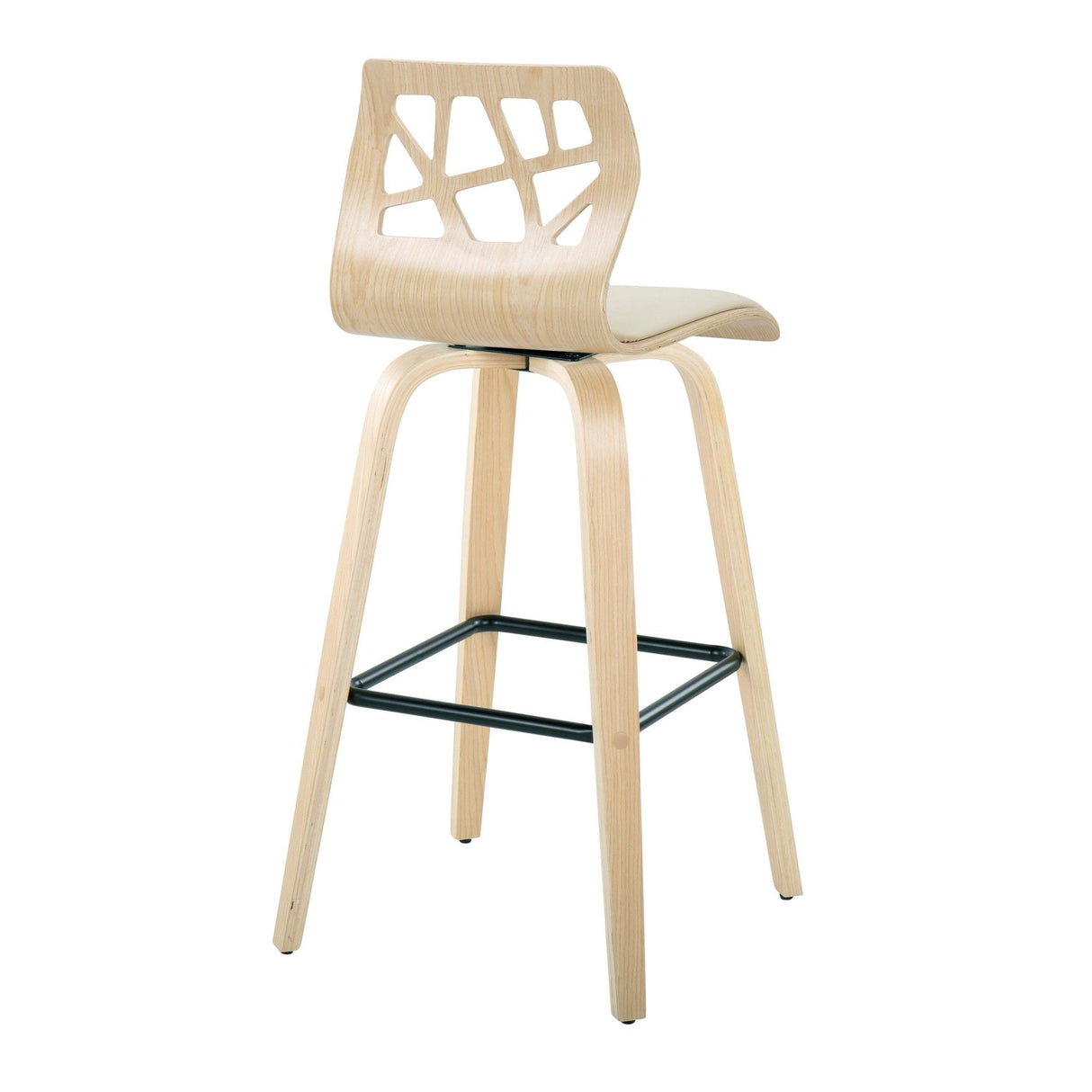 Folia - 30" Fixed-Height Barstool (Set of 2) - Beige