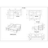 Terrence - Pull Out Sofa Bed - Dark Gray