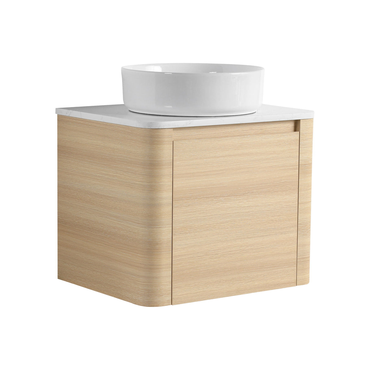 Mounted Bathroom Vanity With Art Sink & 2 Soft Close Doors