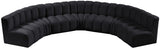 Arc - Velvet 7 Piece U-Shaped Modular Sofa