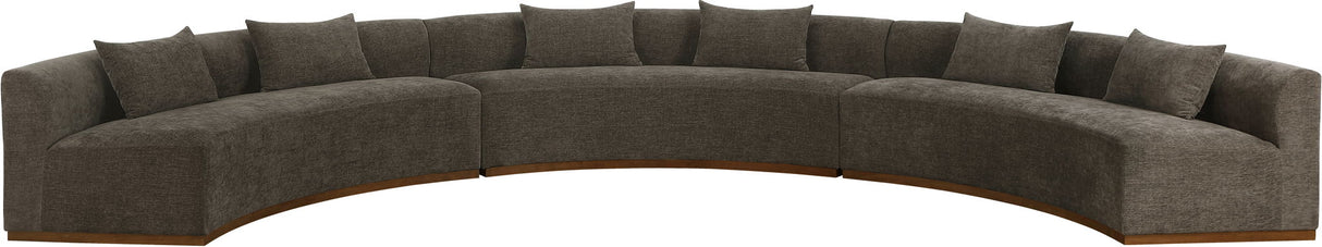 Avanti - Chenille Fabric Upholstered 3 Piece Modular Sectional