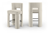 Zuno - Velvet Performance Fabric Upholstered Bar Stool (Set of 2)