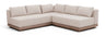 Solace - Olefin Performance Fabric 3 Piece Outdoor Patio Modular Sectional (2 Loveseats & Corner Chair)