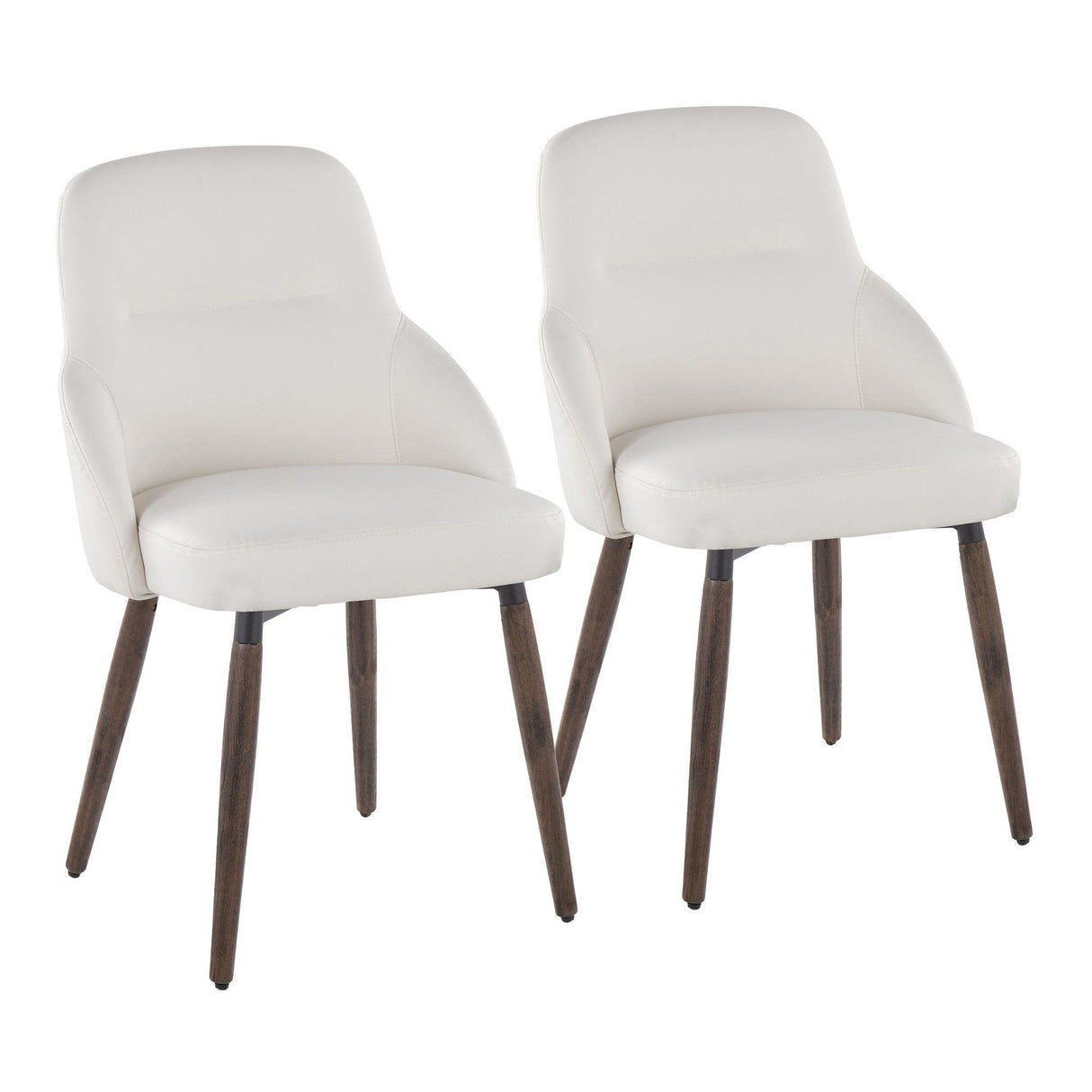 York - Upholstered Chair (Set of 2) - Dark Walnut Wood Legs