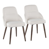York - Upholstered Chair (Set of 2) - Dark Walnut Wood Legs