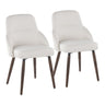 York - Upholstered Chair (Set of 2) - Dark Walnut Wood Legs