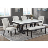 Dining Set With Upholstered Wing Back Chairs