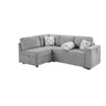 Convertible Sectional L-Shaped Sofa With Dual Pull-Out Sleepers, Flip-Top Table, USB Ports, Cup Holder & Storage