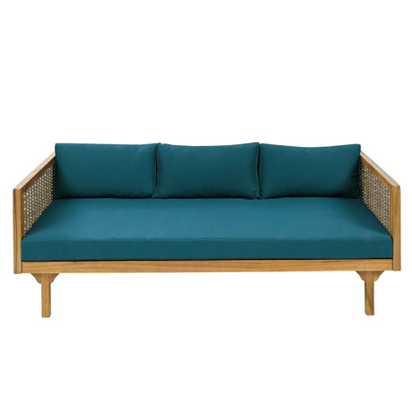 Claremont - 3 Seater Daybed Teak Acacia Wood Water Resistant Cushions