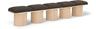 Pavilion - 5 Piece Modular Bench With Natural Base