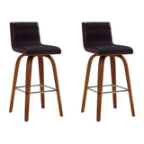 Vienna - 26" Swivel Counter Stool - Walnut Wood