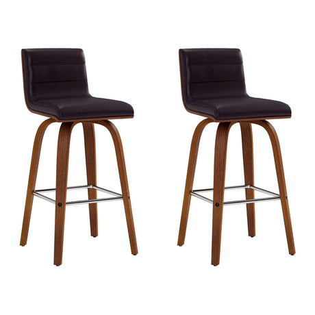 Vienna - 26" Swivel Counter Stool - Walnut Wood