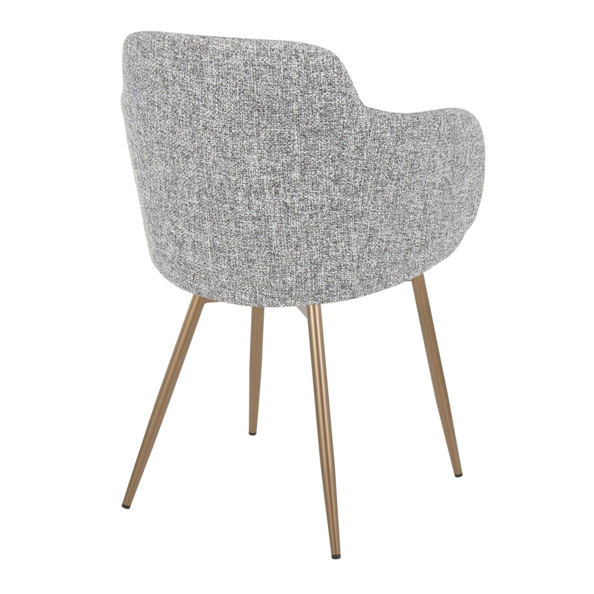 Boyne - Contemporary Accent Chair (Set of 2) - Antique Copper Metal And Dark Gray Fabric