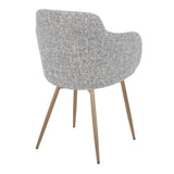Boyne - Contemporary Accent Chair (Set of 2) - Antique Copper Metal And Dark Gray Fabric