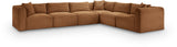 Shaggy - Fabric 6 Piece Modular Corner Sectional