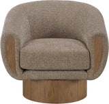 Avella - Interwoven Fabric Swivel Accent Chair