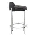Chloe - Contemporary Counter Stool (Set of 2) - Chrome Frame