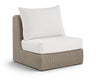 Seacrest - Olefin Water Resistant Fabric And Wicker Outdoor Patio Armless Chair