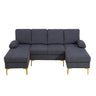 U - Shaped Sectional Sofa With Double Chaise