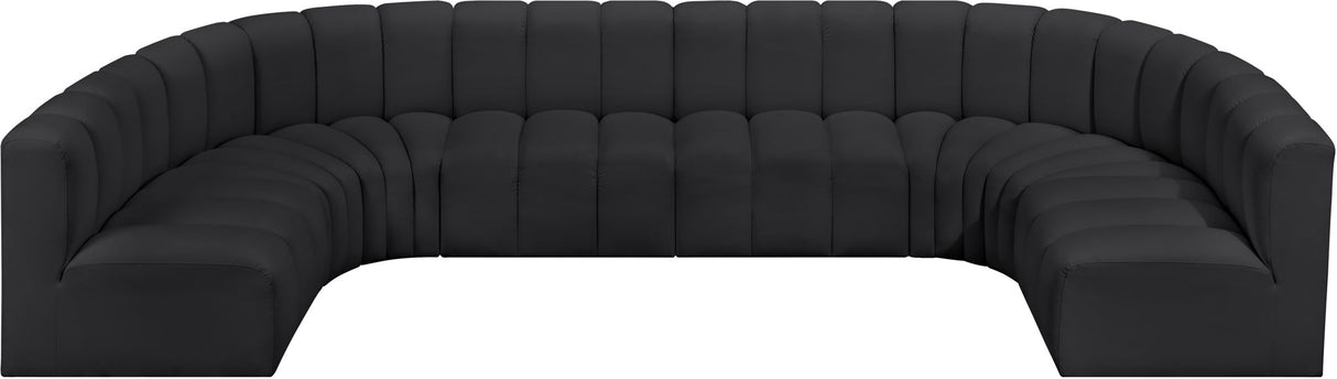 Arc - Faux Leather Modular U-Shaped Sectional