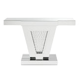 Nysa - 32"H Console Table - Mirrored & Faux Crystals