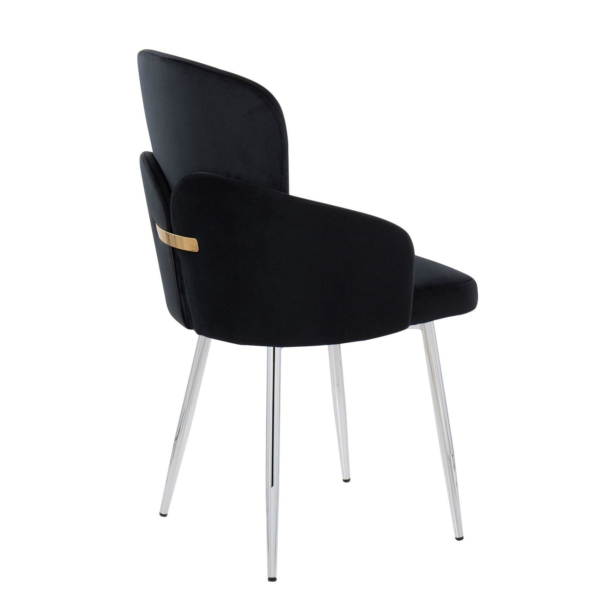 Dahlia - Contemporary Dining Chair (Set of 2) - Chrome Metal