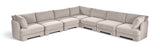 Hammond - Velvet Performance Fabric Upholstered 7 Piece Corner Sectional