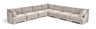 Hammond - Velvet Performance Fabric Upholstered 7 Piece Corner Sectional