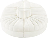 Rummi - Oval Velvet Performance Fabric Upholstered 6 Piece Modular Sectional