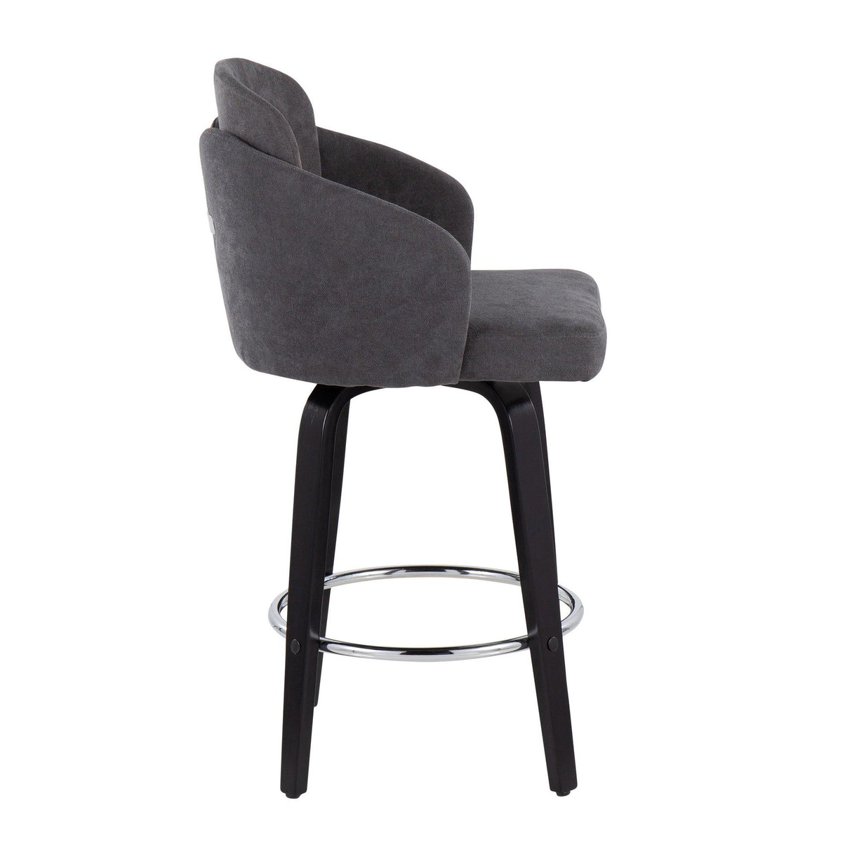 Dahlia - Contemporary Counter Stool (Set of 2) - Black Wood