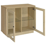Tilbury - 2-Door Glass Front Accent Display Cabinet - Light Oak