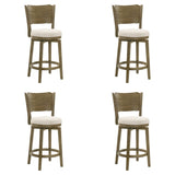 Winsley - Coastal Modern Swivel Wood Counter Height Kitchen Bar Stool