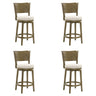 Winsley - Coastal Modern Swivel Wood Counter Height Kitchen Bar Stool