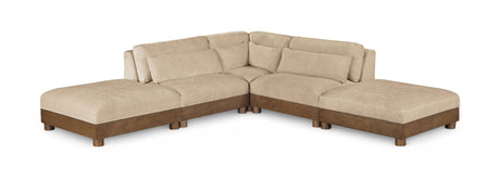 Turin - Fabric Upholstered 5 Piece Modular Sectional