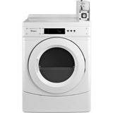 Whirlpool CED9150GW commercial coin-operated electric dryer - front view with coin drop