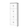 Tall Storage Cabinet With 8 Doors And 4 Shelves, Wall Storage Cabinet For Living Room, Kitchen, Office, Bedroom, Bathroom