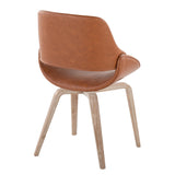 Fabrizzi - Mid-Century Modern Dining / Accent Chair (Set of 2) - Whitewash Wood