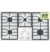 GE JGP3036DLWW - 36 in. 5-Burner Natural Gas Cooktop with Simmer Burner & Power Burner - White