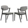 Modern Dining Chair And Zigzag Arm Design (Set of 2)