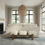 Woodcrest - Vegan Leather Upholstered Bench - Painted Brown Walnut Base