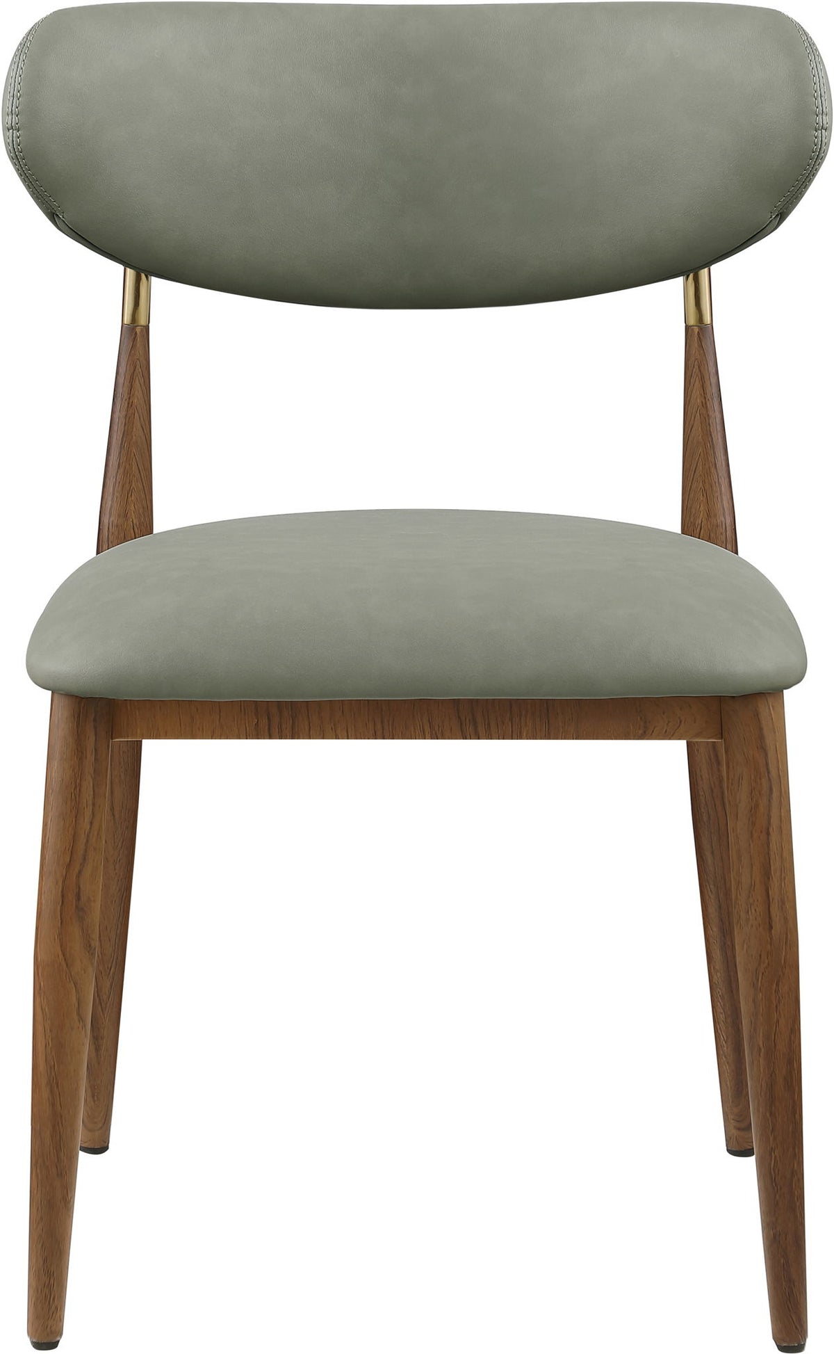 Ronda - Vegan Leather Upholstered Dining Side Chair - Walnut Legs